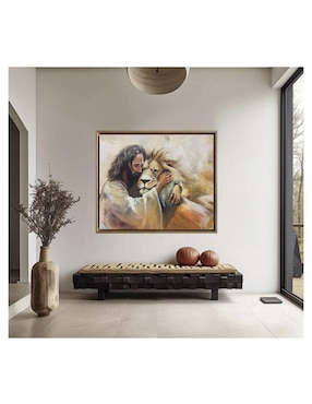Pintura Jesús te cuida técnica acrílico Lune Art Gallery Religiosos
