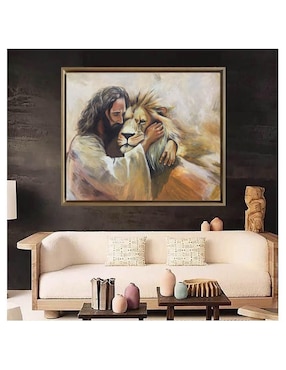 Pintura Jesús te cuida técnica acrílico Lune Art Gallery Religiosos
