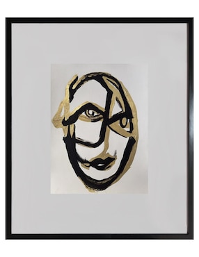Pintura GoldFacei técnica acrílico Lune Art Gallery Faces