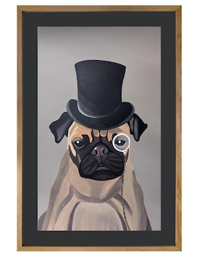 Pintura Don Miloh técnica acrílico Lune Art Gallery Pug