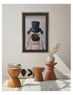 Pintura Don Miloh técnica acrílico Lune Art Gallery Pug