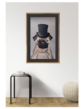 Pintura Don Miloh técnica acrílico Lune Art Gallery Pug