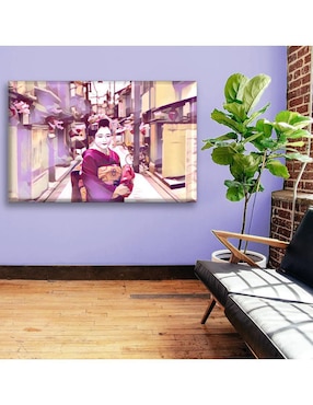 Cuadro decorativo Industria Grafica Ciento 23 Geisha en la ciudad