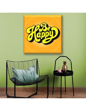 Cuadro decorativo Industria Grafica Ciento 23 Feliz lettering