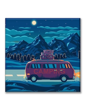 Cuadro decorativo Industria Grafica Ciento 23 Campamento nocturno