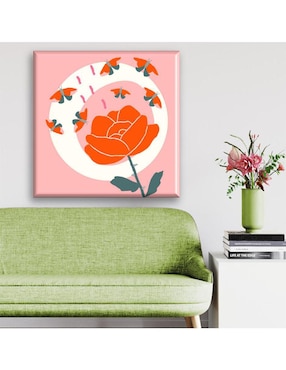 Cuadro decorativo Industria Grafica Ciento 23 Rosa naranja