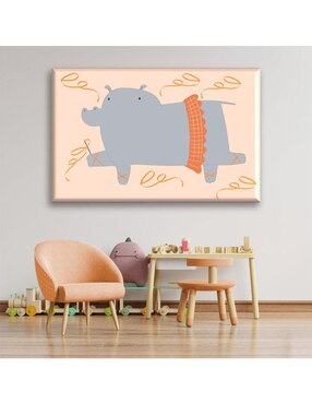 Cuadro decorativo Industria Grafica Ciento 23 Hipopótamo ballet