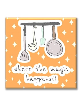 Cuadro decorativo Industria Grafica Ciento 23 Utensilios de cocina cute