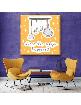 Cuadro decorativo Industria Grafica Ciento 23 Utensilios de cocina cute
