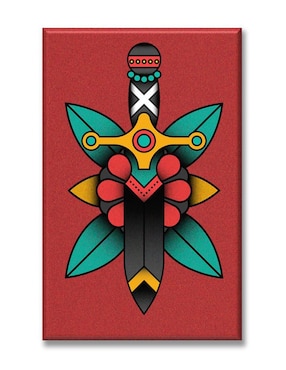 Cuadro decorativo Industria Grafica Ciento 23 Espada estilo tatuaje