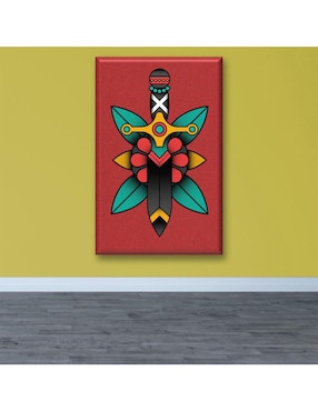 Cuadro decorativo Industria Grafica Ciento 23 Espada estilo tatuaje