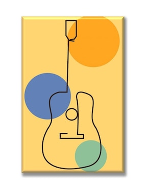 Cuadro Decorativo Industria Gráfica Ciento 23 Silueta De Guitarra