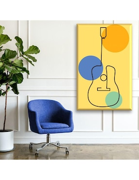 Cuadro decorativo Industria Grafica Ciento 23 Silueta de guitarra