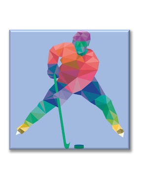 Cuadro Decorativo Industria Gráfica Ciento 23 Jugador De Hockey