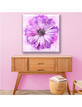Cuadro decorativo Industria Grafica Ciento 23 Flor morada acuarela