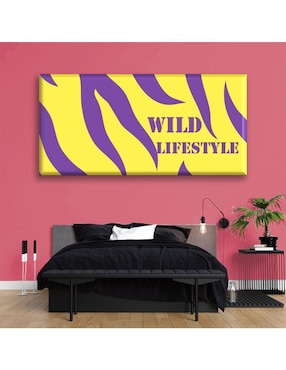 Cuadro decorativo Industria Grafica Ciento 23 Franjas moradas