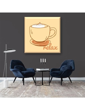 Cuadro decorativo Industria Grafica Ciento 23 Café espumoso