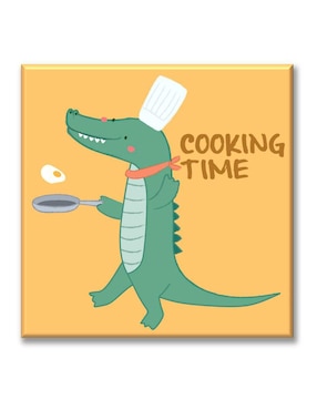 Cuadro decorativo Industria Grafica Ciento 23 Cocodrilo chef