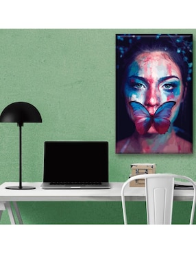 Cuadro decorativo Industria Grafica Ciento 23 Mariposa y mujer