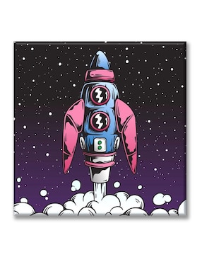 Cuadro decorativo Industria Grafica Ciento 23 Cohete espacial