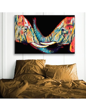 Cuadro decorativo Industria Grafica Ciento 23 Elefantes