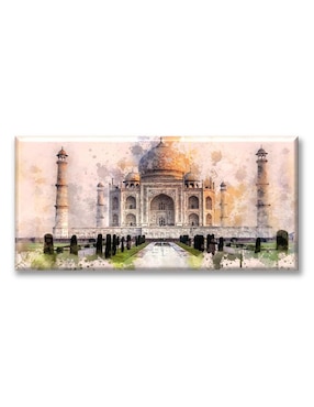 Cuadro Decorativo Industria Gráfica Ciento 23 Taj Mahal Acuarela