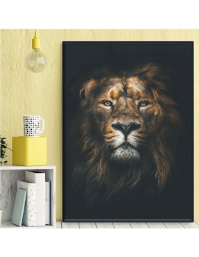 Cuadro decorativo Industria Grafica Ciento 23 León en la oscuridad