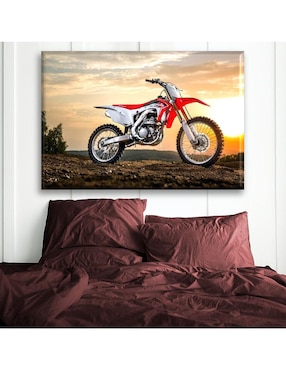 Cuadro decorativo Industria Grafica Ciento 23 Motocicleta roja