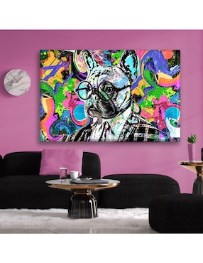 Cuadro decorativo Industria Grafica Ciento 23 Perro hipster