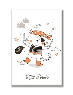 Cuadro decorativo Industria Grafica Ciento 23 Gato pirata