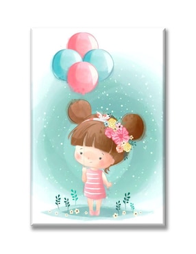 Cuadro decorativo Industria Grafica Ciento 23 Niña con globos