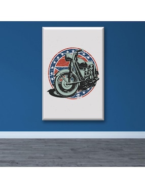 Cuadro decorativo Industria Grafica Ciento 23 Moto ilustración