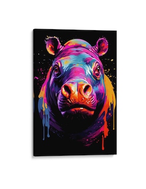 Cuadro decorativo Canvas Lab Hipopótamo