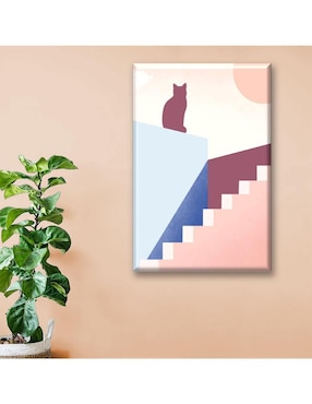 Cuadro decorativo Industria Grafica Ciento 23 Gato en el tejado