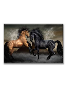 Cuadro Decorativo Industria Gráfica Ciento 23 Dos Caballos