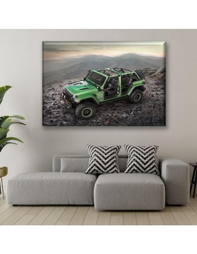 Cuadro decorativo Industria Grafica Ciento 23 Camioneta verde