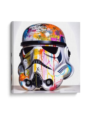 Cuadro Decorativo Canvas Lab Casco Colorido De Storm Trooper