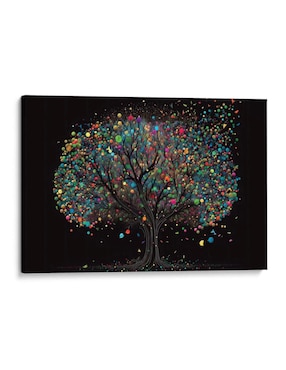 Cuadro Decorativo Canvas Lab Árbol De Colores II