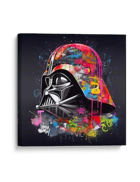 Cuadro Decorativo Canvas Lab Neon Fraffiti Vader