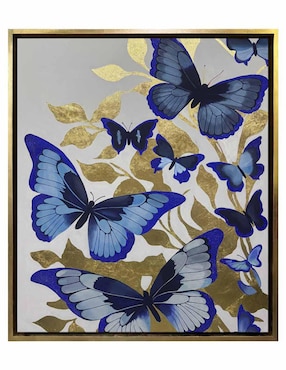 Pintura Blue Butterflies Técnica Acrílico Lune Art Gallery AnimalArt