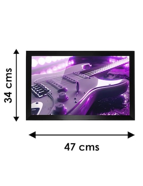 Cuadro decorativo Pixelarte Música