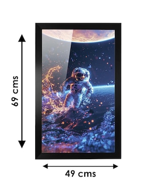 Cuadro decorativo Pixelarte Astronauta