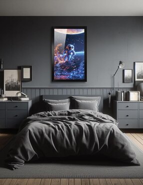 Cuadro decorativo Pixelarte Astronauta