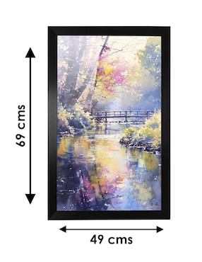 Cuadro decorativo Pixelarte Lago