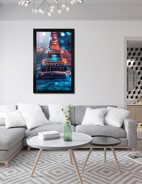 Cuadro decorativo Pixelarte Música