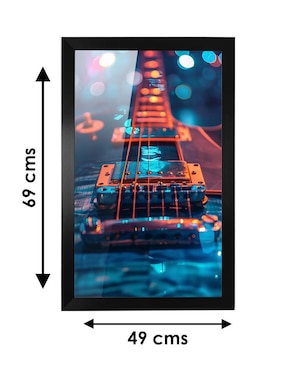 Cuadro decorativo Pixelarte Música