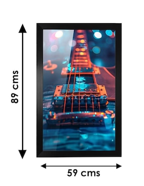 Cuadro decorativo Pixelarte Música