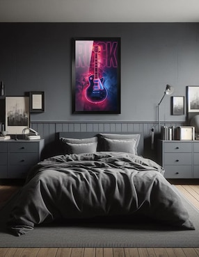 Cuadro decorativo Pixelarte Música