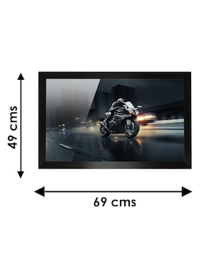 Cuadro decorativo Pixelarte Moto