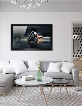Cuadro decorativo Pixelarte Moto